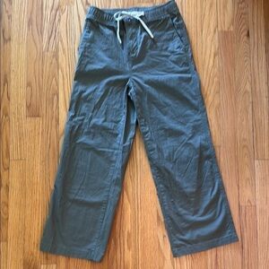 Vuori sz XS Ripstop wide leg pant green zip pockets zip fly like new condition